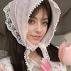 Colorful Lace Scarf Headband Flower French-style Hair Scarf Triangle Headscarf  Daily Wear