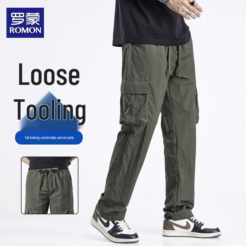 ROMON Men s Straight Loose Fit Cargo Pants 3XL
