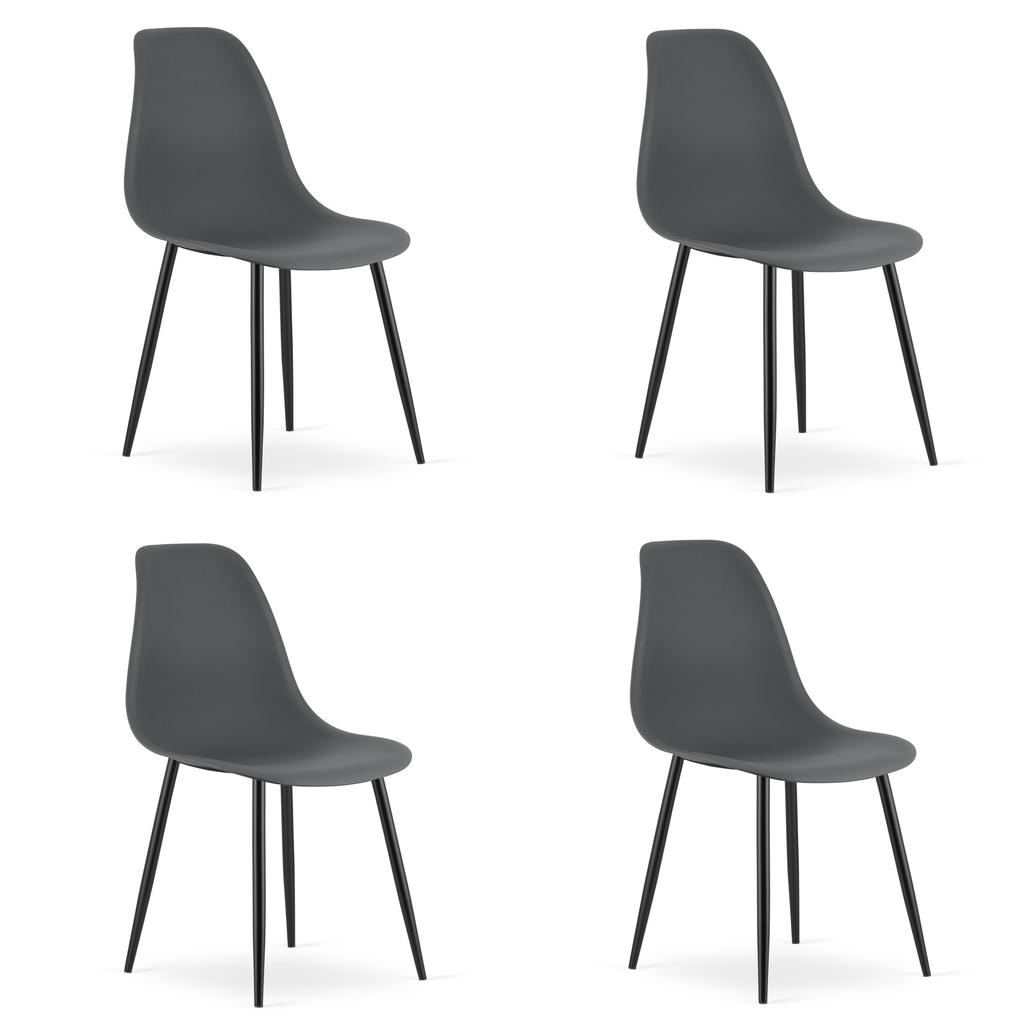 WAT chair dark gray / black legs x 4