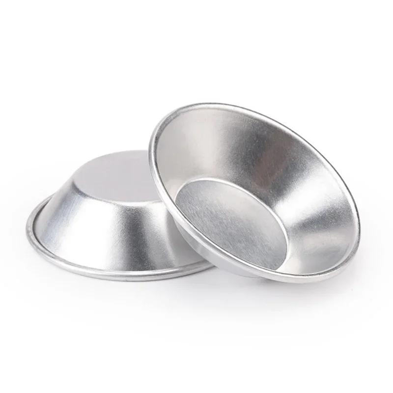 10 stk Kjøkken Bakeform Aluminiumslegering Eggetertekopp Muffinskaker Form For Bakverk Kaker Dessert Mini Muffins Bakeform