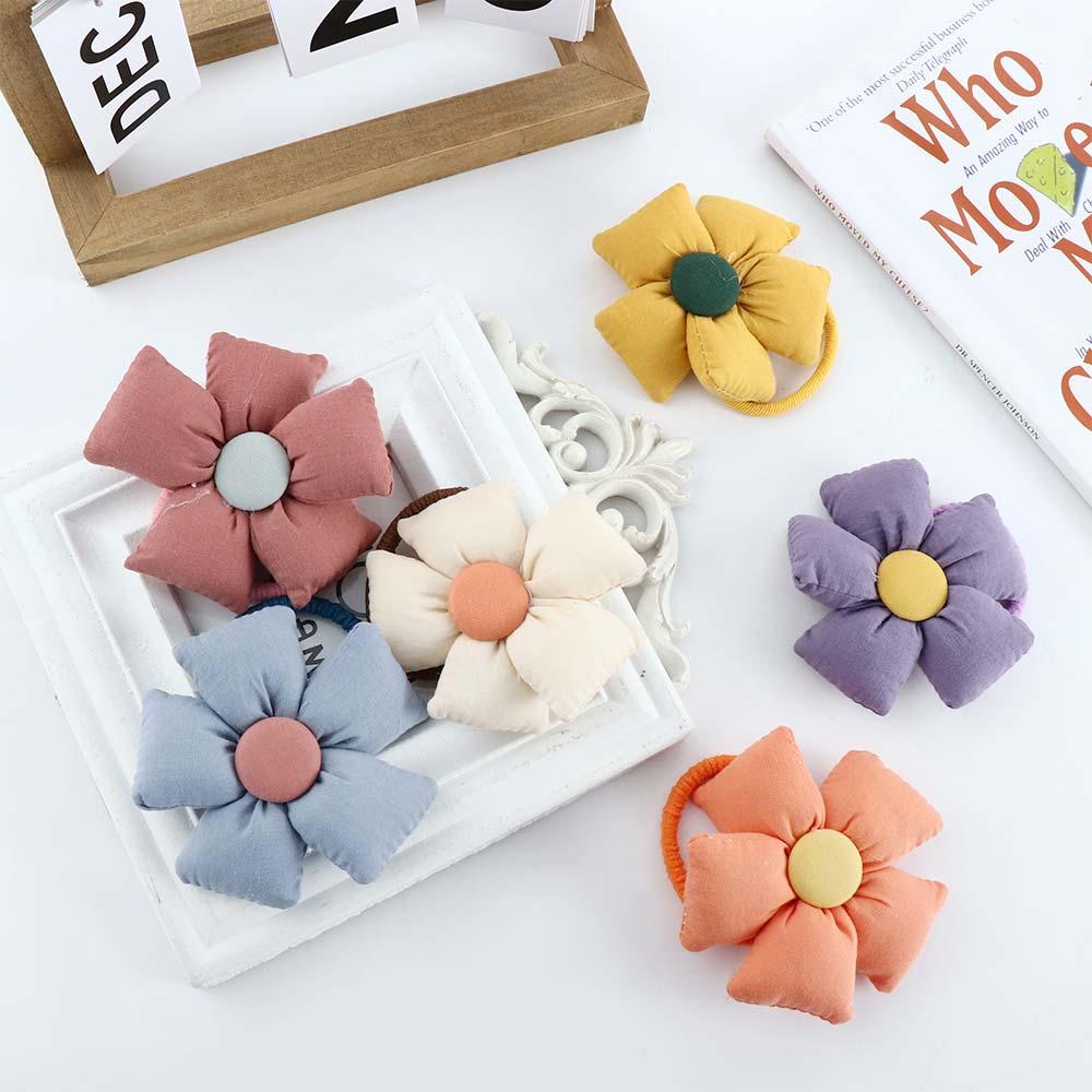 

Hair Band Kid Ponytail Holder Women Hair Ring Sunflower Hair Scrunchies Korean Style Hair Rope