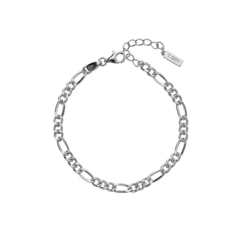 Tirr Lirr Tizen Maximize Chain Silver White Bracelet TBSSVW14034M