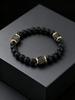 Unique Square Lava Stone Natural Agate Beads Bracelets for Men, Natural Stone Beaded Chain Bracelet, Fashion Jewelry Gifts