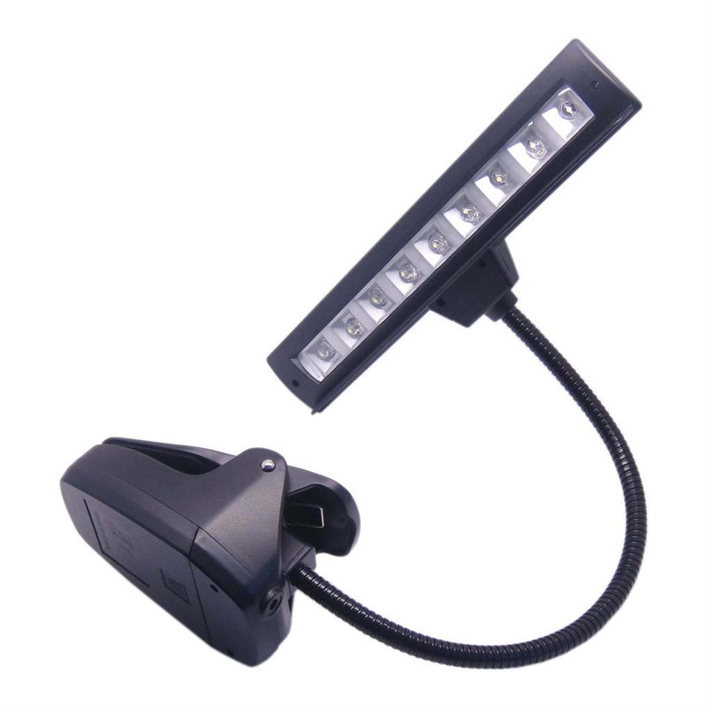 

LED Music Stand Light with Flexible Neck - Portable Clip Book Lamp for Piano Players Studio Practice Lighting
