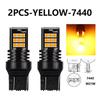 2PCS Signal Lamp Amber T20 7440 LED Brake Light Reverse Light Bulb Fit for Universal Car W21W WY21W Turn Light 12V Super Bright