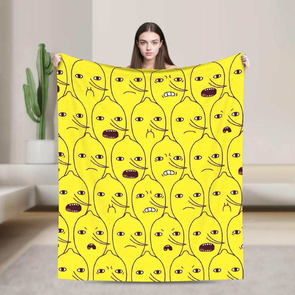 Lemongrab Unakzeptabel Flanelldecke Frühling Warm Weich Überwurfdecke für Kinder Erwachsene Heimdekoration Grafische Tagesdecke Sofabettbezug