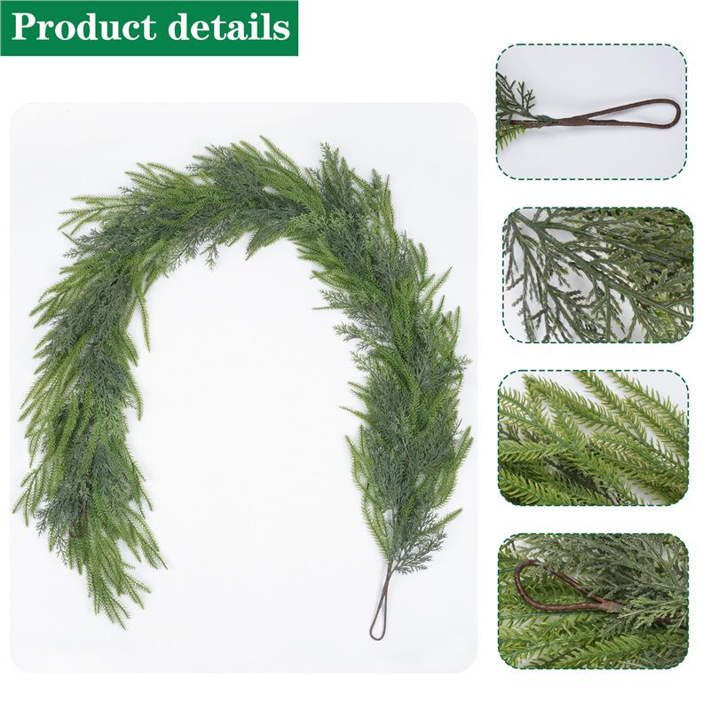 Norfolk Cypress Leaf Vine Christmas Decoration Wreath