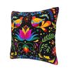 Mexican Flowers And Birds Square Pillowcase Pillow Cover Cushion Decor Comfort Throw Pillow for Home Living Room