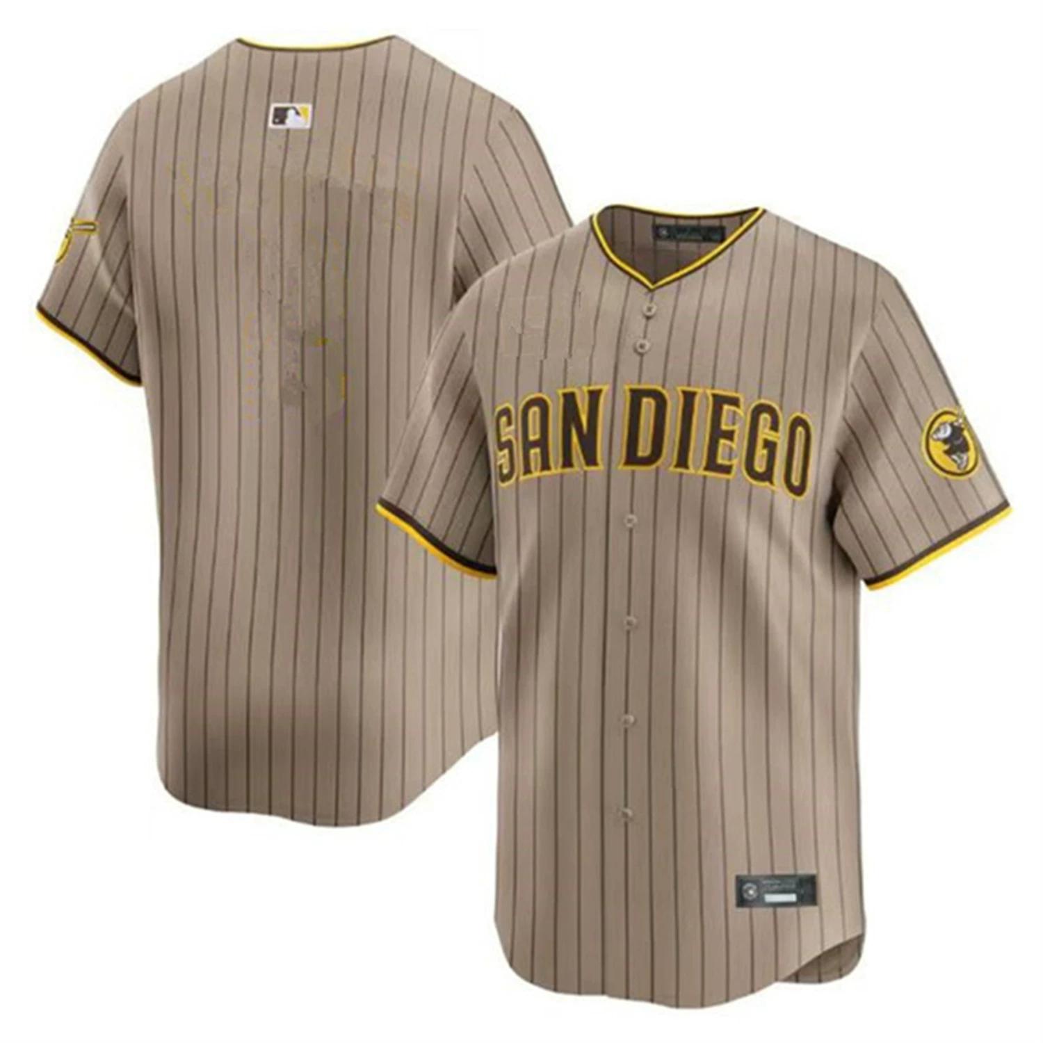 Embroidered San Diego Padres No. 22 Miller Jersey Baseball Uniform S, 75KG жёлтый
