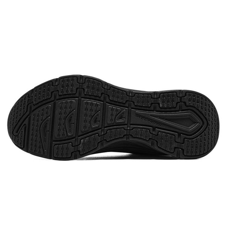 Skechers Dlux Walker Fabric Sport Comfort Low Top Casual Shoes Men Sneakers Black 232364-BBK