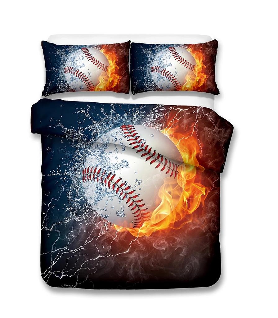 Digital Printing Quilt Set Three-Piece Basketball Football Baseball Series Processing Clearance
