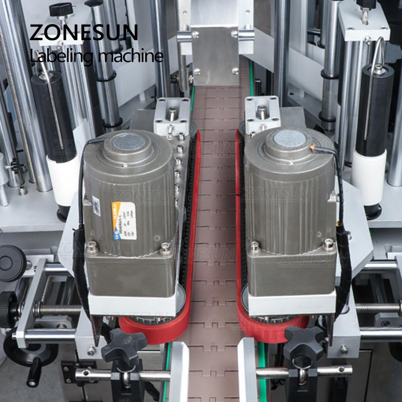 ZONESUN ZS-TB300M Automatic Labeling Machine For Square Bottles Single or Double Side Sticker Flat Bottle Labeling Machine