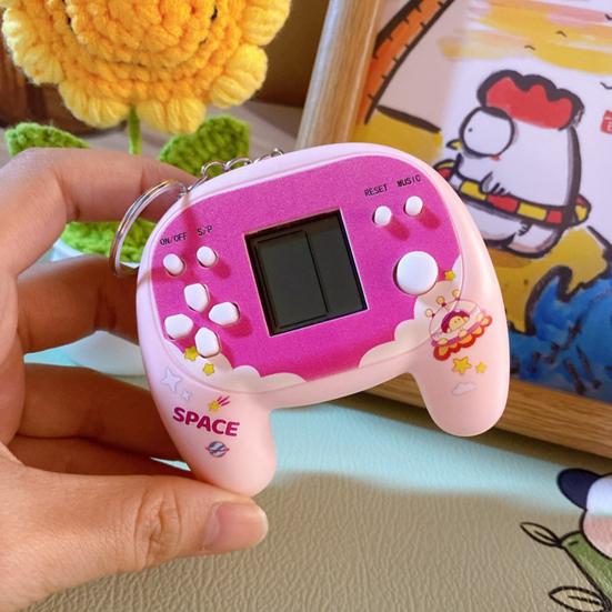 Mini Handheld Game Keychain Retro Joystick Toy Pendant for Bags Backpacks Creative Electronic Gadget Novelty Gift for Kids Teens Gamers