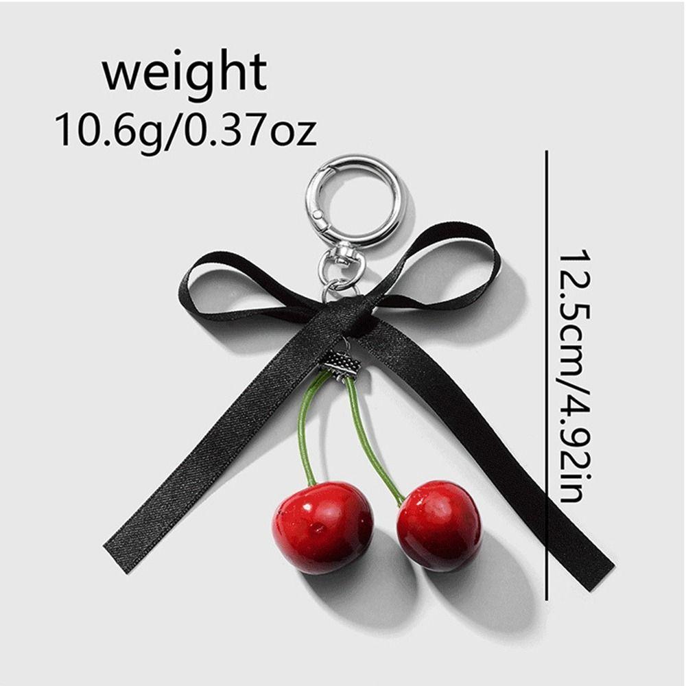 Phone Charms Cherry Pendant Phone Chains Ballet Style Pendant Ribbon Bow Keychain  Bag Ornaments
