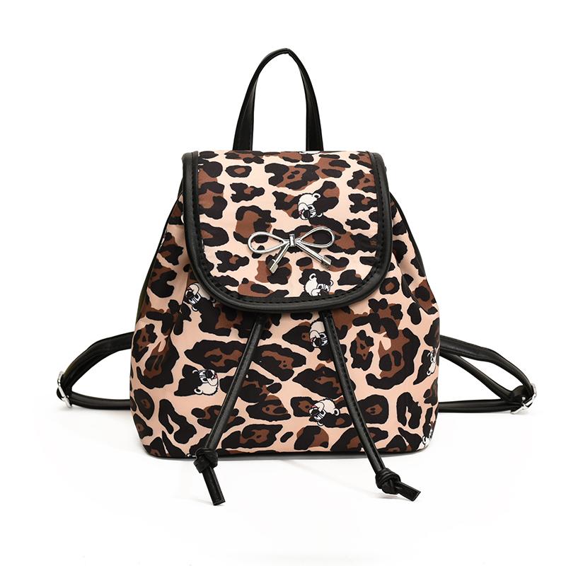 Women Leopard Print PU Backpacks  Female School Bags for Teenage Girls  Backpack   Animal Trend