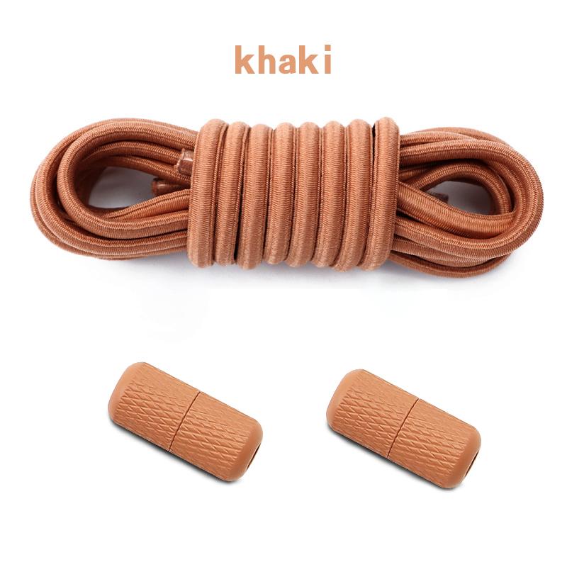 Round Elastic Laces without ties Metal Buckle Shoelace Sneakers Flat Shoes no tie shoelaces Shoe Accessories 1Pair/2Pair