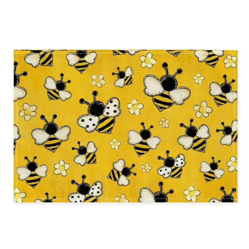

Heat Resistant Table Mat Anti Slip Tableware Pad Summer Parties Sunflower Linen Placemat Household Style 8