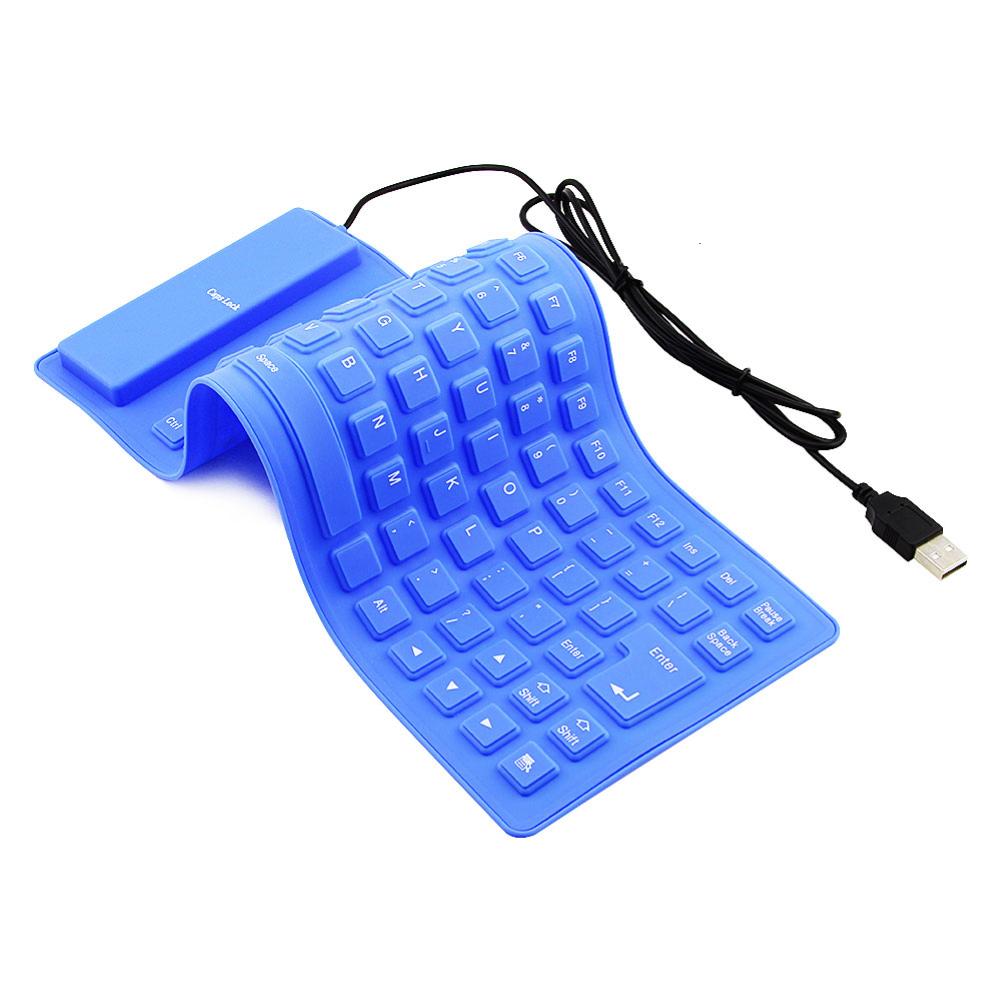 85 Keys Foldable Keyboard Portable Wired USB Mute Silicone Folding Keyboard for Laptop/Computer