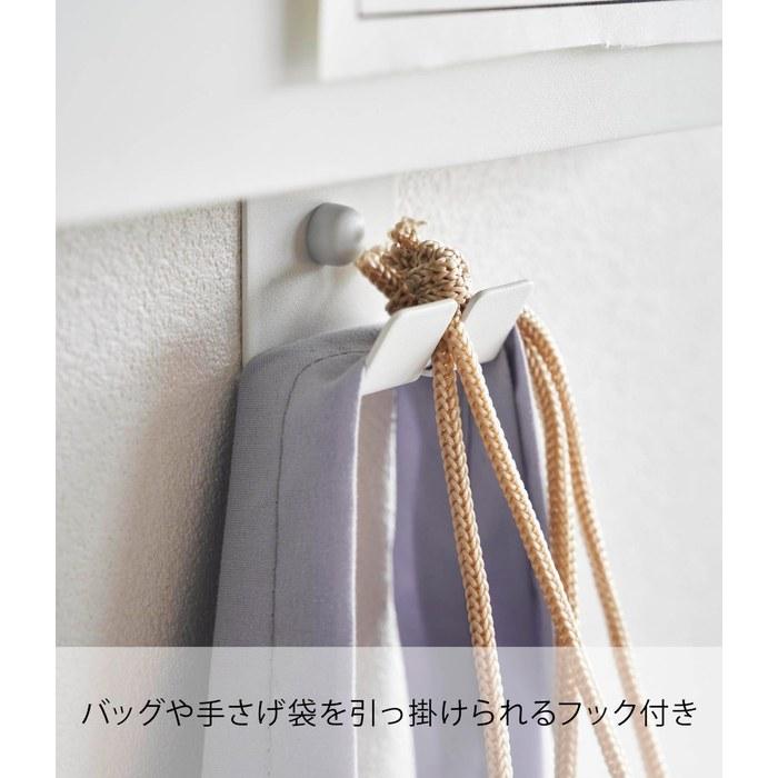 Yamazaki Tower Print Holder with Hooks - White, 23x3.5x28.5cm