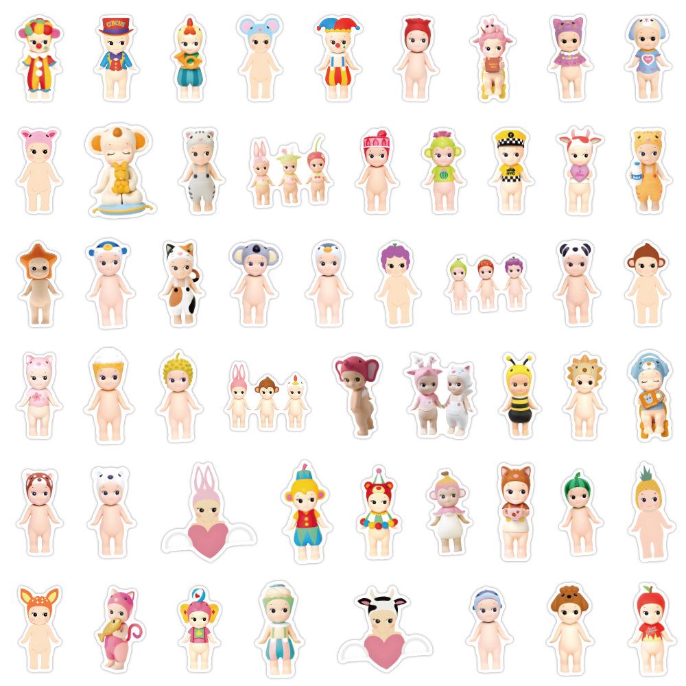 

60-110 Sheets Warm Healing Sonny Angel Graffiti Stickers for Car and Luggage
