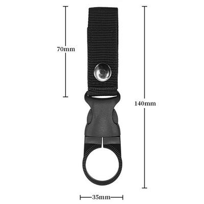 Tactical Nylon Water Bottle Holder — Webbing Strap with Multi-functional Carabiner — Portable Quick-Attach Water Bottle Clip