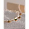 Yhpup Luxury Exquisite Natural Freshwater Pearl Colorful Cubic Zircon Stainless Steel Choker Necklace Romantic Charm Jewelry