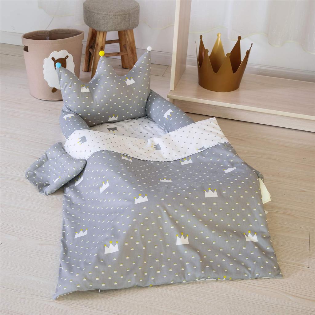 Luddy Baby with Sheet and Breathable and Suitable for Suitable for Crib, Newborn, Pillow, Portable, Washable, Co-sleeping, 0-36 Months, Gray,