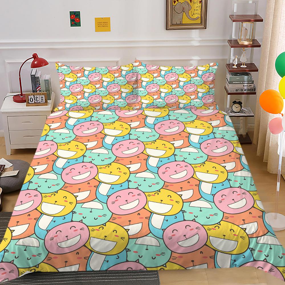 Cute Cartoon Animal Digital Printing Bedding Two Or Three-Piece Set Polyester Can Be Sent