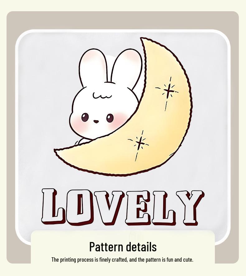 European Style Girls' Summer T-Shirt - Round Neck, Short Sleeve, Cute Cartoon Design for Toddlers and Kids