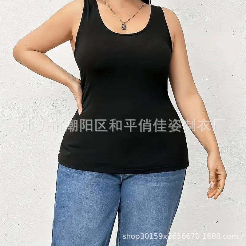 

Large size new model, women s basic multi-layer vest, breathable sleeveless top, vest type S