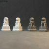 Chinese Stone Lion Plaster Statue Table Decoration Creative Feng Shui Landscape Ornaments Sculpture Room Aesthetic Decor