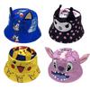 Sombrero de Pescador Pikachu para Niños con Estampado de Dibujos Animados Para Protección Solar y Estilo Azul