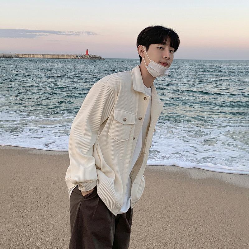 Corduroy Casual Jacket Spring and Autumn New Korean Style Trendy Men's Jacket Versatile Work Clothes