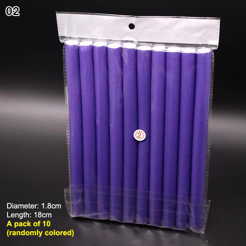10Pcs Flexible Hair Curling Heat-Resistant Rod 18Cm Hair Curler Makers Soft Foam Twist  Perm Ironing Hair Salon Styling Tools