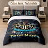 Custom Bedding Set Newcastle United FC Pattern, Print Name Text 1 Duvet Cover Plus 2 Pillowcases Home Textile