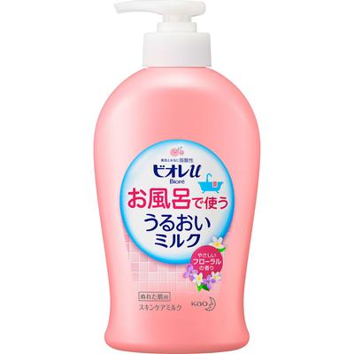Biore U Moisturizing Milk for Use In the Bath - Floral - 300ml Moisturizers Body Care Use After Bathing and Before Wiping with a Towel. Use One Pu