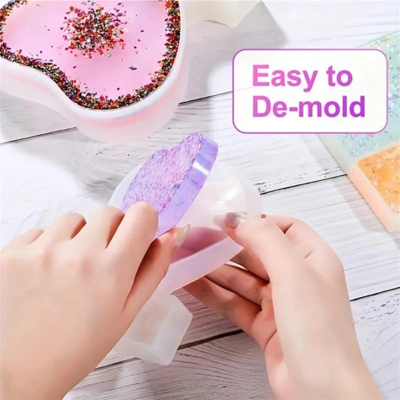 1/2PCS Creative Love Photo Frame Silicone Mold – Dual Sizes, Heart-Shaped Epoxy Resin Mold for DIY Picture Crafts