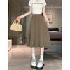 Women's Casual High-Waist A-Line Midi Skirt