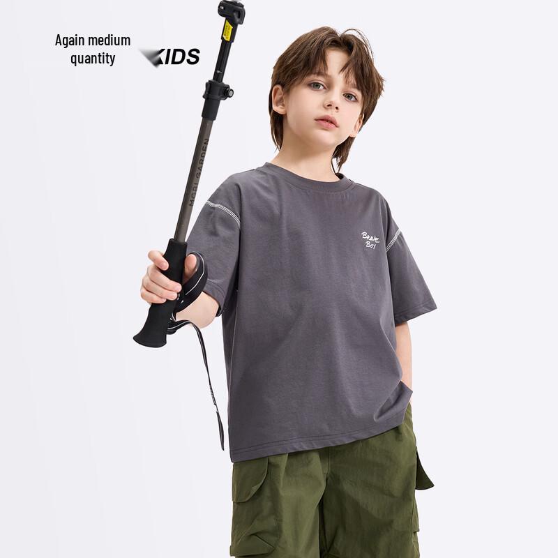 Boys  Color-block Contrast Stitch Short Sleeve T-Shirt 170