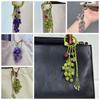 Elegant Crystal Grape Phone Chain Green Gradient Beads Woven Pendant Grape Cluster Pendant  Gifts
