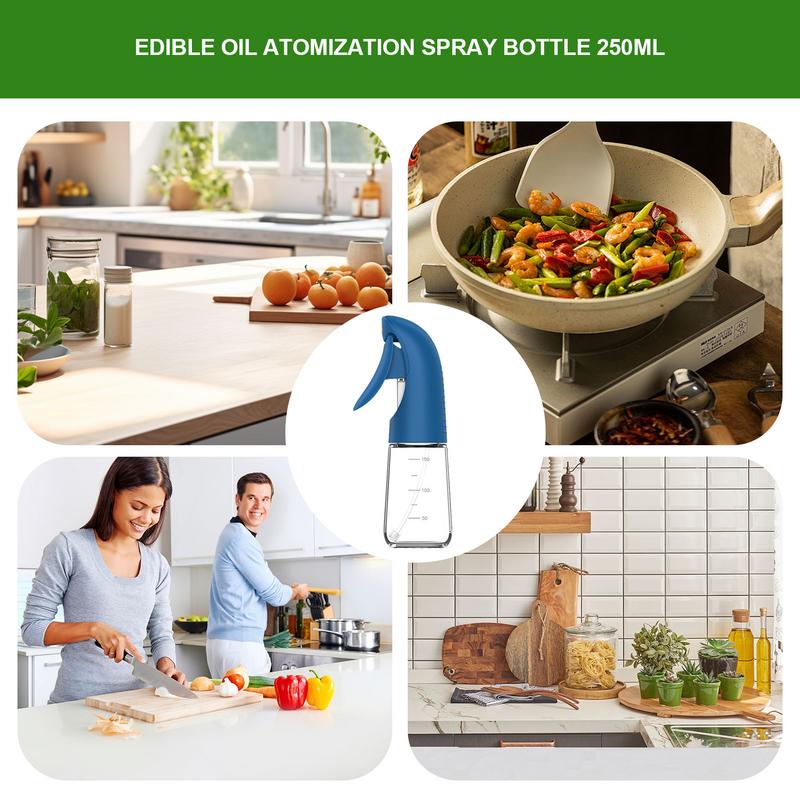 Oil Spray Bottle For Cooking 150ml Oil Spray Mister For Cooking Refillable Glass Sauce Container Kitchen Gadget For Air Fryer
