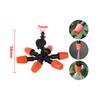 Orange Adjustable Atomizing Nozzle Kit 4/5/6/7-Heads Micro-Sprayer 4/7mm Hose Ground Rod Anti-drip Device Micro-Sprinkler 10Sets