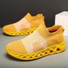 Yellow Socks Shoes Men Big Size 36-48 Breathable Knit Running Shoes Man Lightweight Cushioning Casual Sports Shoes For Men Women