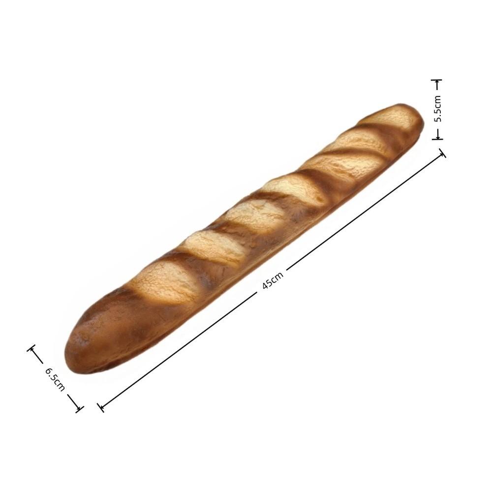 Soft PU Faux Bread Realistic Interesting Imitation French Bread Non-Toxic Decorative Artificial Lye Bread Window Display