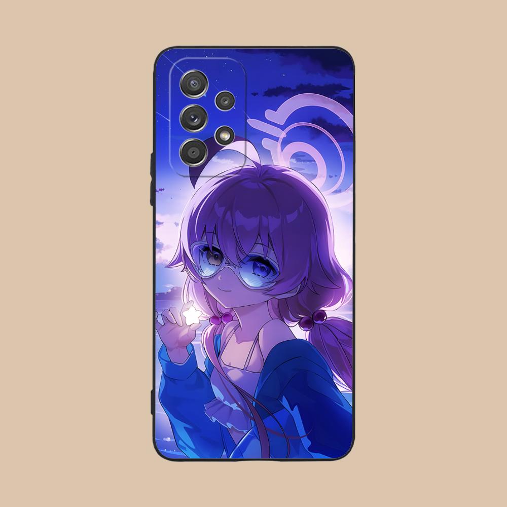 Blue Archive Takahashi Hoshino Matte Mobile Phone Case for Samsung Galaxy M55 54 42 35 34 33 32 23 22 15 14 13 12 F55 5G