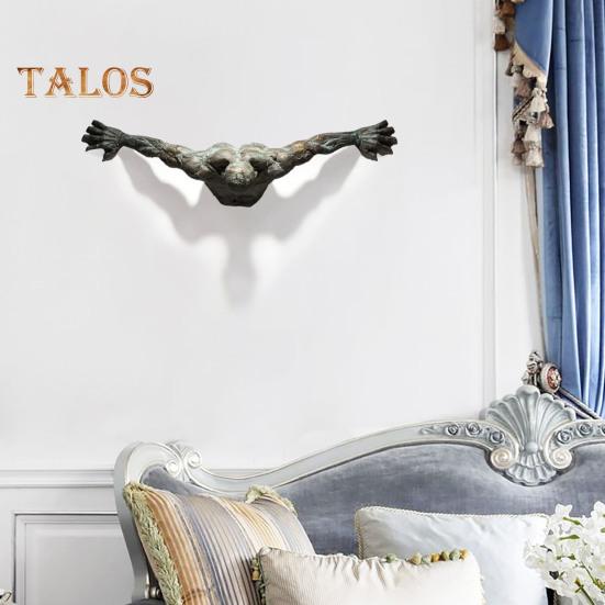 Male Abstract Sculpture Resin Art Wall Decor Human Body Statue Wall Mount Artistic Figure Sculpture for Home Living Room Gallery