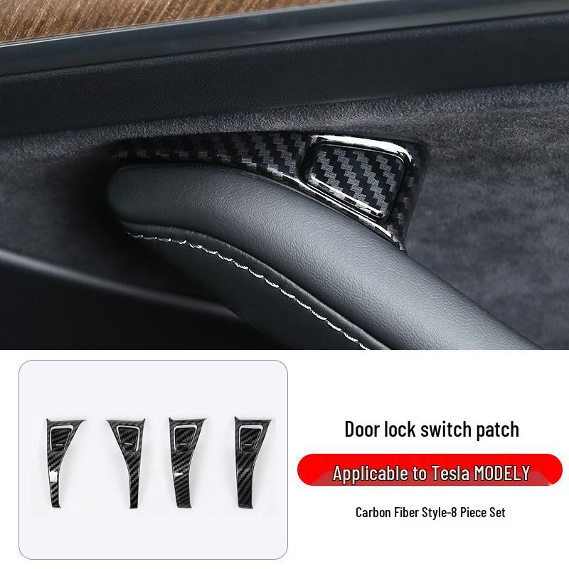 Tesla Model 3/Y Carbon Fiber Interior Console & Steering Wheel Trim