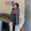 Houndstooth Plaid Ins Scarf Women's Autumn and Winter New Korean Version Versatile Student Shawl Warm Scarf Men's Trend