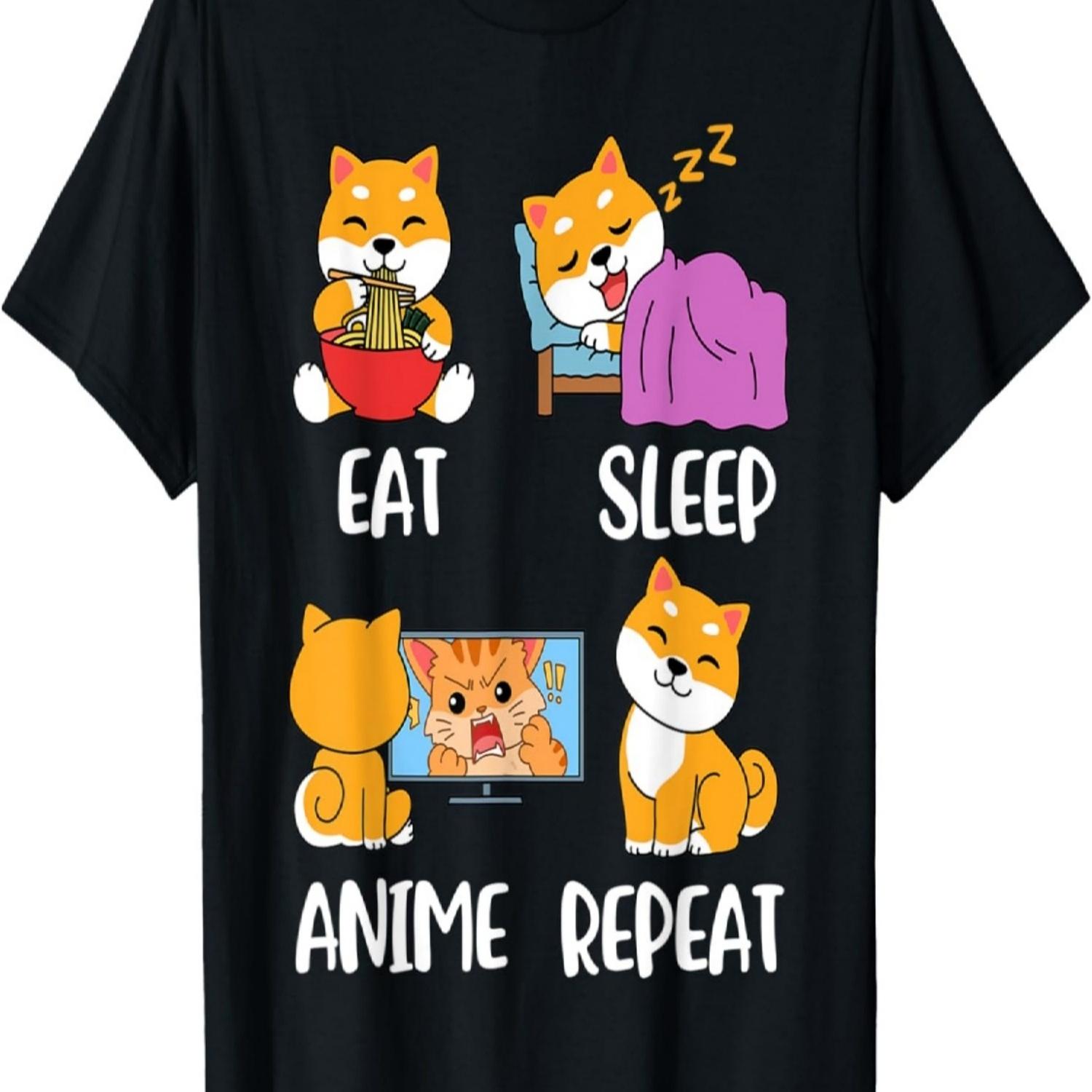 Eat Sleep Anime Repeat T-Shirt S