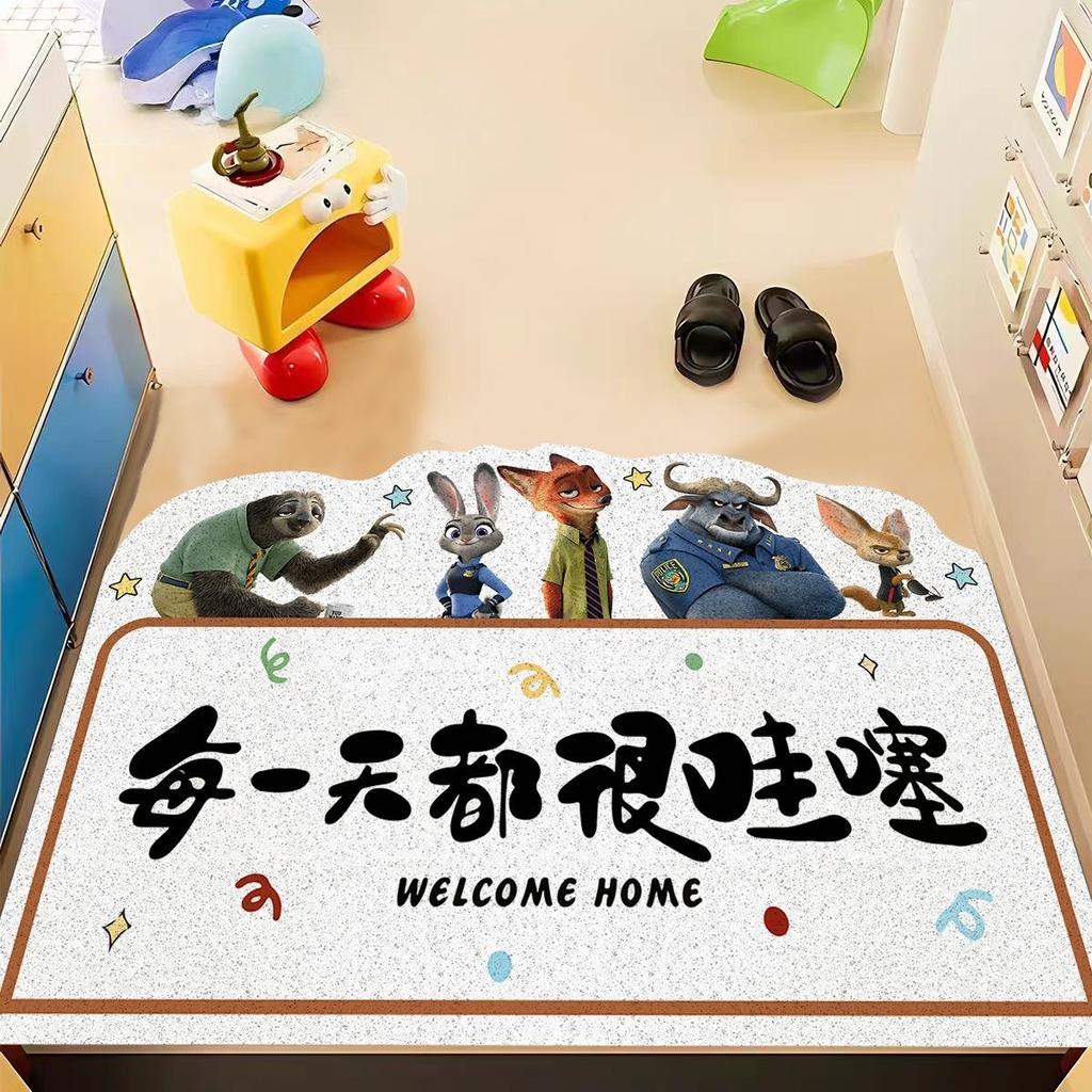 Cartoon Crazy Animal City Floor Mat Door Mat Outdoor Door Mat Door Scrape Mud Foot Mat Judynix Circle Floor Mat